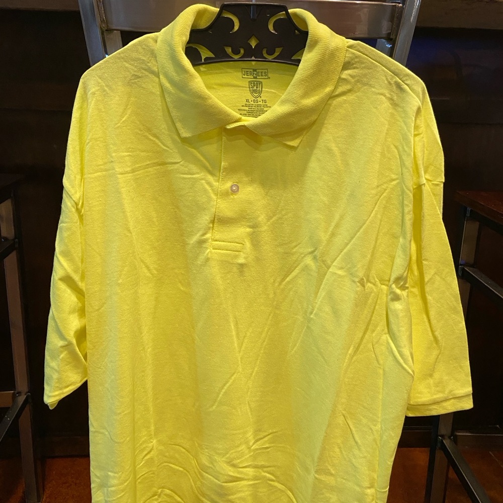 Jerzees Men's Bright Yellow Polo